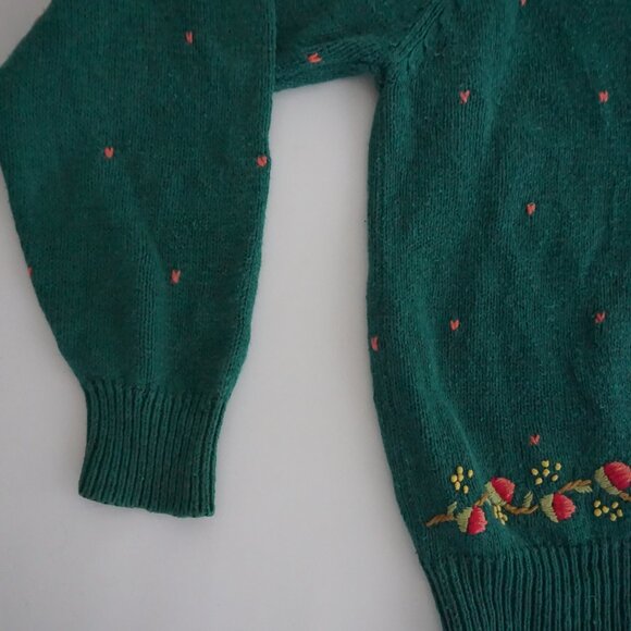 Floral Embroidered Green Cardigan - Picture 8 of 9